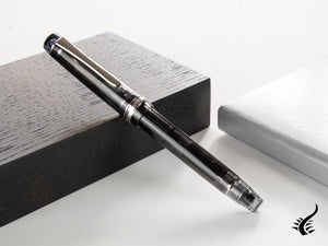 Stylo plume Pilot Custom Heritage 92, résine, finition chromée, noir