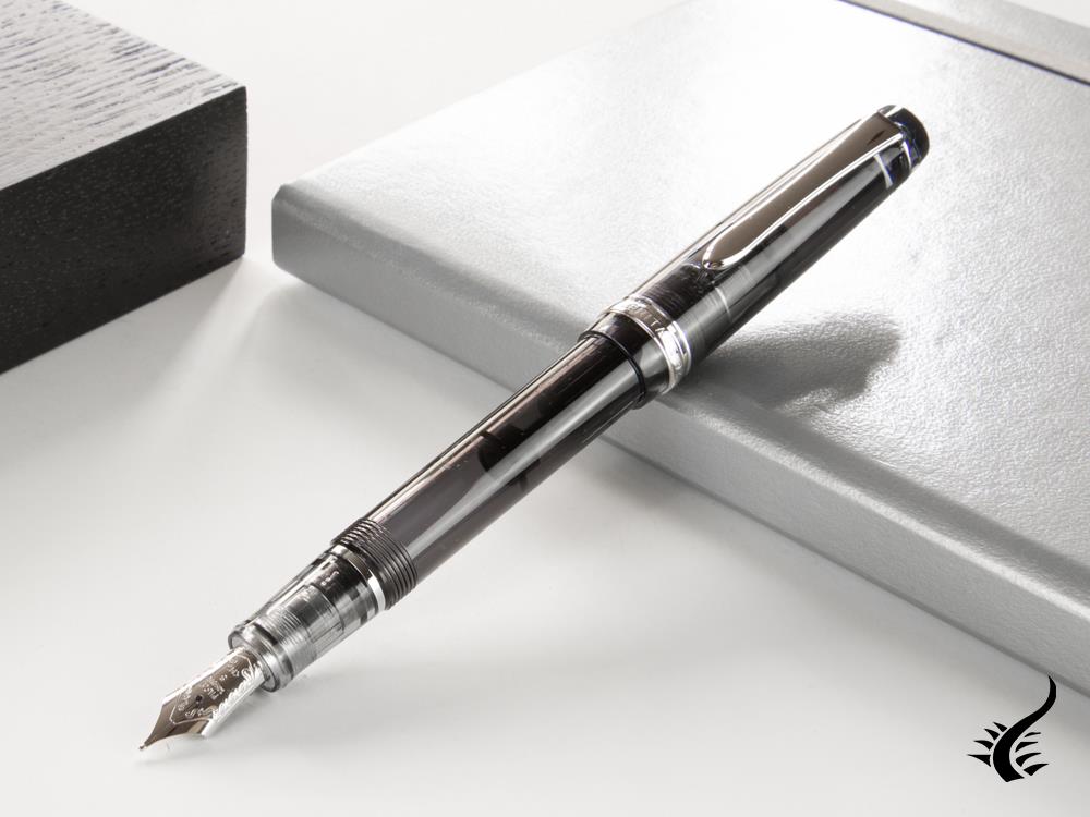 Pilot Custom Heritage 92 Fountain Pen, Resin, Chrome Trim, Black