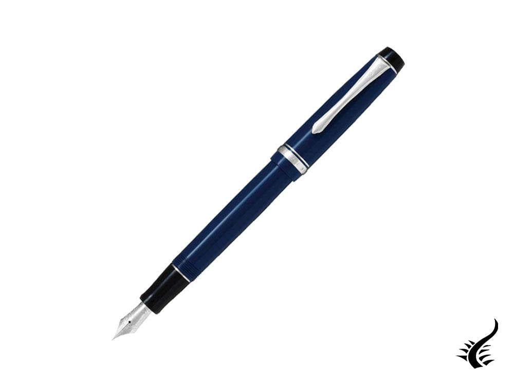 Pilot Custom Heritage 91 Fountain Pen, Resin, Chrome Trim, Blue, NH91A