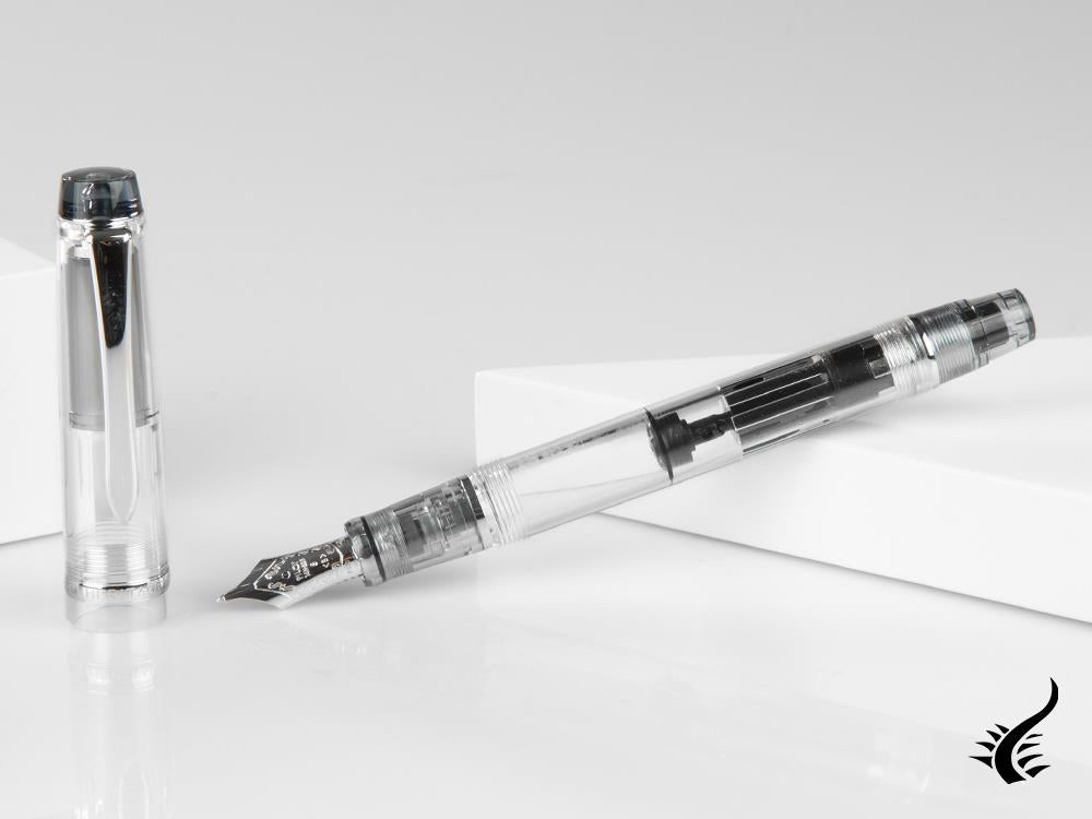 Pilot Custom Heritage 92 Fountain Pen, Resin, Chrome, Transparent