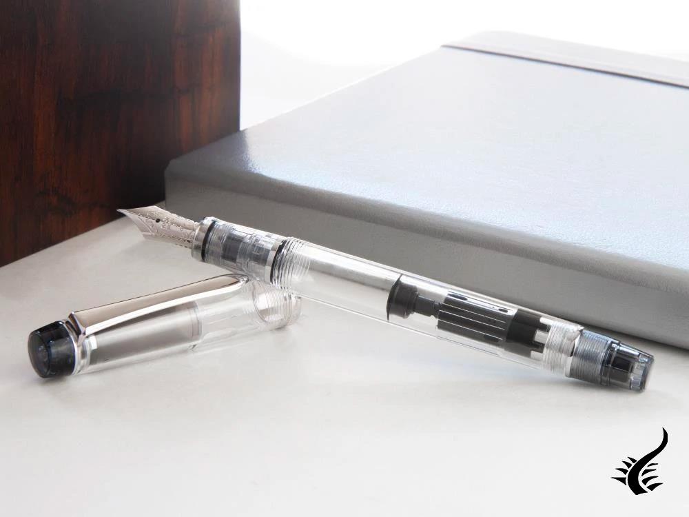Pilot Custom Heritage 92 Fountain Pen, Resin, Chrome, Transparent