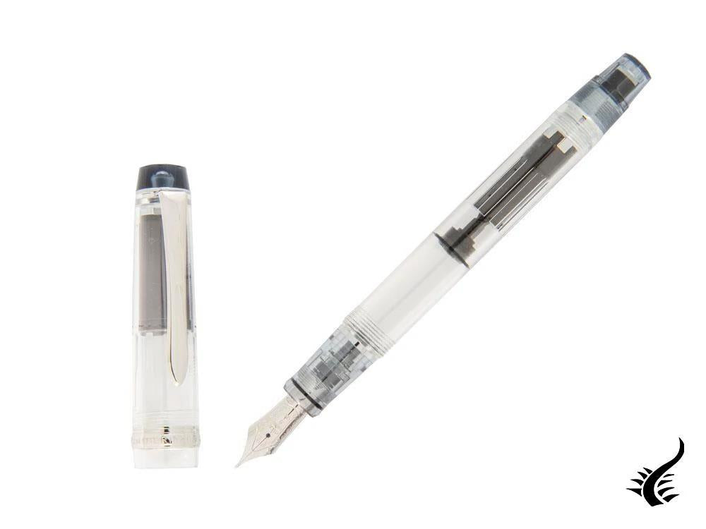 Pilot Custom Heritage 92 Fountain Pen, Resin, Chrome, Transparent