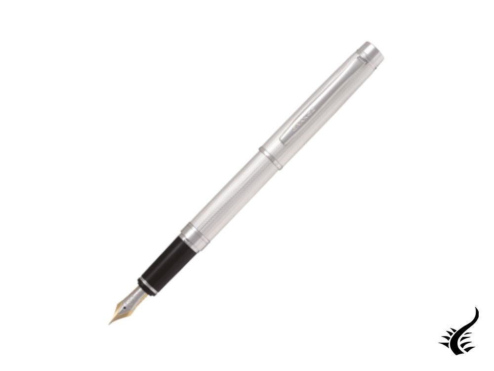 Pilot Grance Grain Fountain Pen, Rhodium trim, Silver, FGNZ-35SS-GG