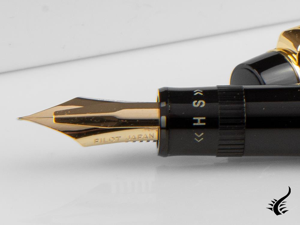 Pilot Justus 95 Fountain Pen, Resin, Gold plated, Black, FJ-3MR-NB-NT