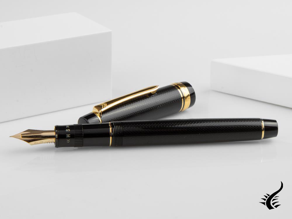 Pilot Justus 95 Fountain Pen, Resin, Gold plated, Black, FJ-3MR-NB-NT