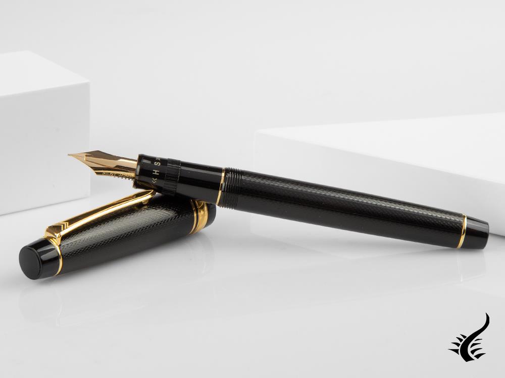 Pilot Justus 95 Fountain Pen, Resin, Gold plated, Black, FJ-3MR-NB-NT