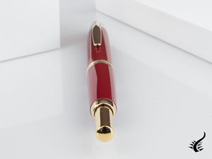 Pilot Retractable Fountain Pen, Gold, Red, "Capless"