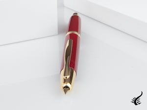 Stylo plume rétractable Pilot, or, rouge, « Capless »