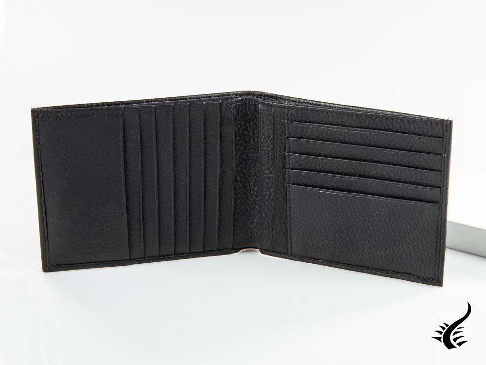 Piquadro Modus Wallet, Leather, Black, 12 Cards, PU1241MO/N