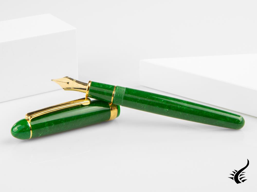 Platinum Celluloid Fountain Pen Jade -Gold Plated Trims- PTB-30000S-45