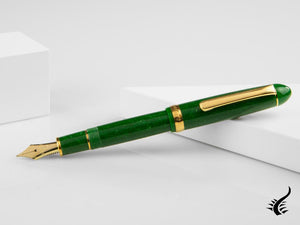 Stylo plume en celluloïd platine Jade - attributs plaqués or - PTB-30000S-45