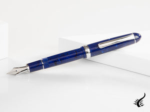 Platinum Celluloid Fountain Pen Midnight Ocean, Rhodium trim