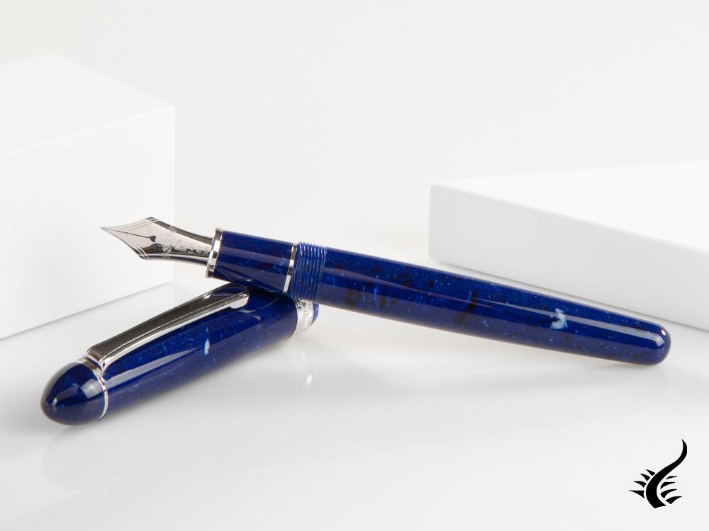 Platinum Celluloid Fountain Pen Midnight Ocean, Rhodium trim