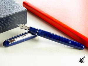 Platinum Celluloid Fountain Pen Midnight Ocean, Rhodium trim