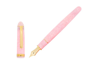 Stylo plume Platinum Celluloid Sakura, garniture dorée, PTB-30000S-40