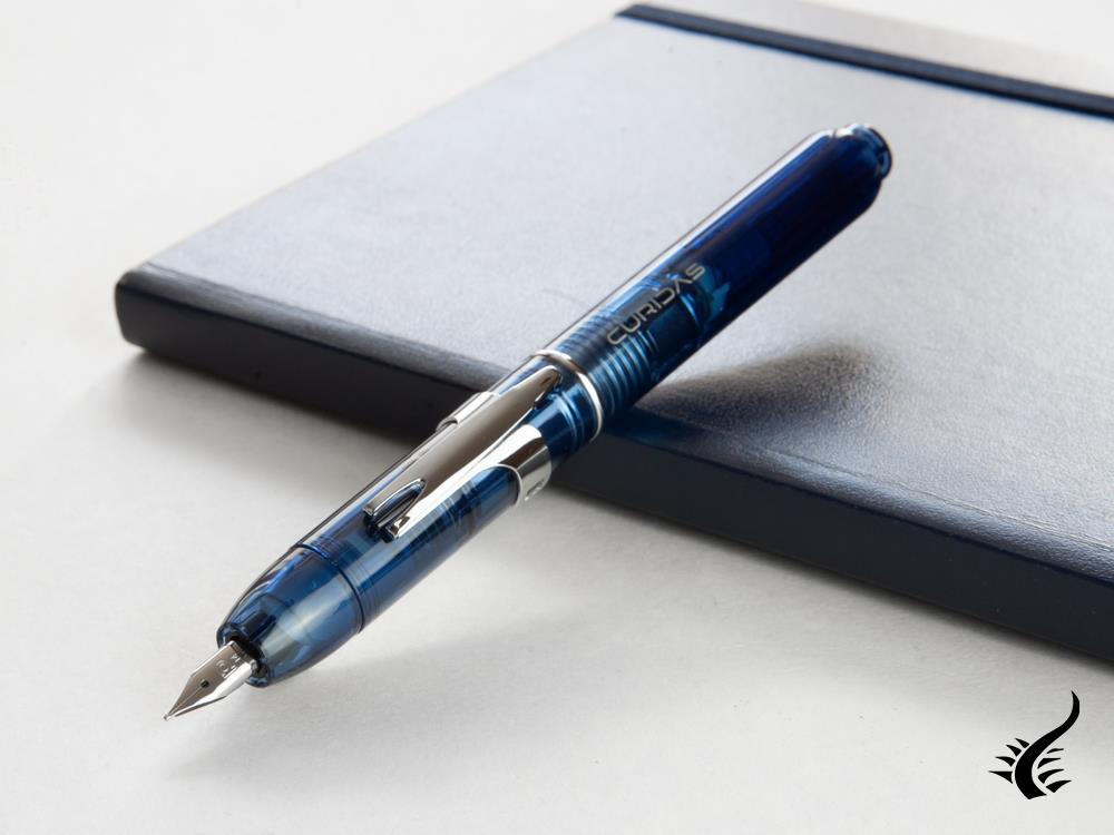 Stylo plume Curidas Platinum, rétractable, bleu abysse, PKN-7000-50