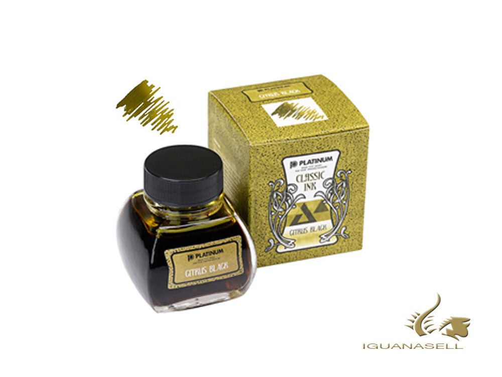 Bouteille d'encre Platinum, 60 ml, noir citron, INKK-2000-47