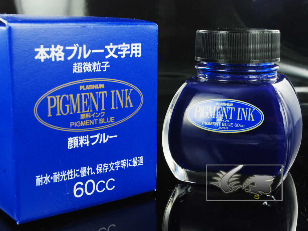 Platinum Ink Bottle, 60ml. Blue, Pigment ink