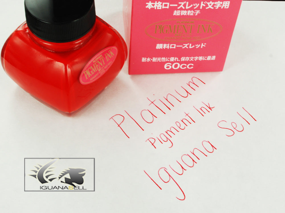 Platinum Ink Bottle, 60ml. Red, Pigment ink