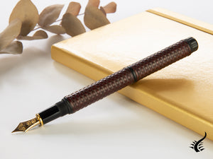 Stylo plume Platinum Izumo Bamboo Benikabairo, bordeaux, PBA-120000G-15