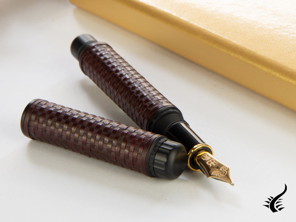 Platinum Izumo Bamboo Benikabairo Fountain Pen, Burgundy, PBA-120000G-15