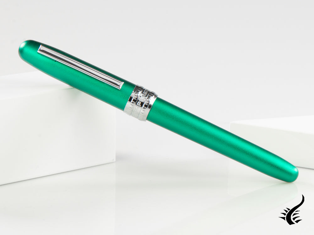 Stylo plume Platinum Plaisir, aluminium, vert sarcelle 2020, PGB-1500-45