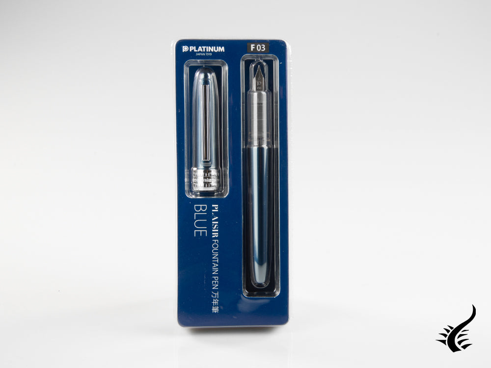 Stylo plume Platinum Plaisir, aluminium anodisé, bleu, PGB-1000-56