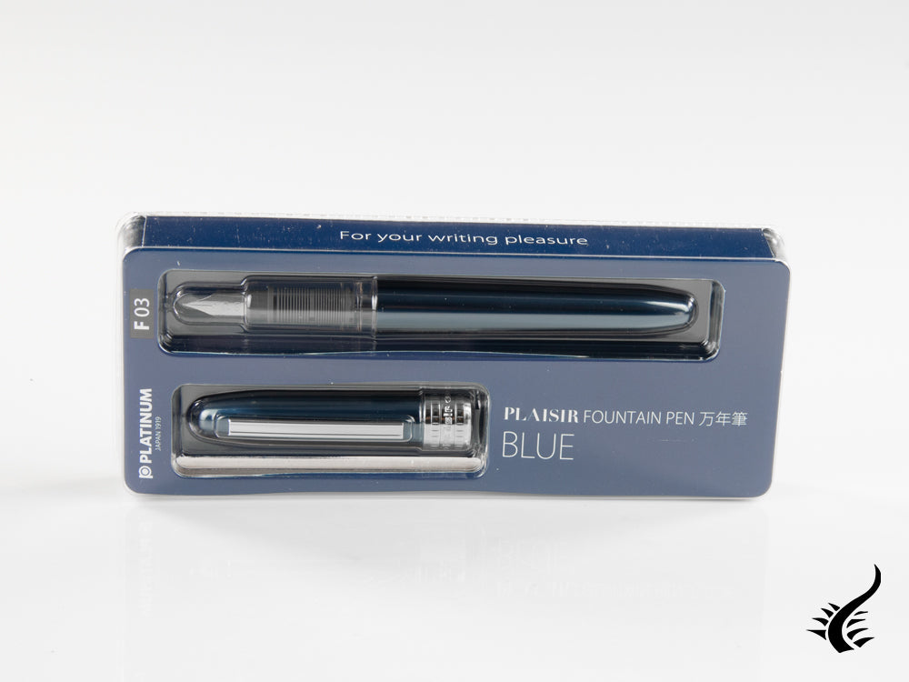 Platinum Plaisir Fountain Pen, Anodized aluminium, Blue, PGB-1000-56