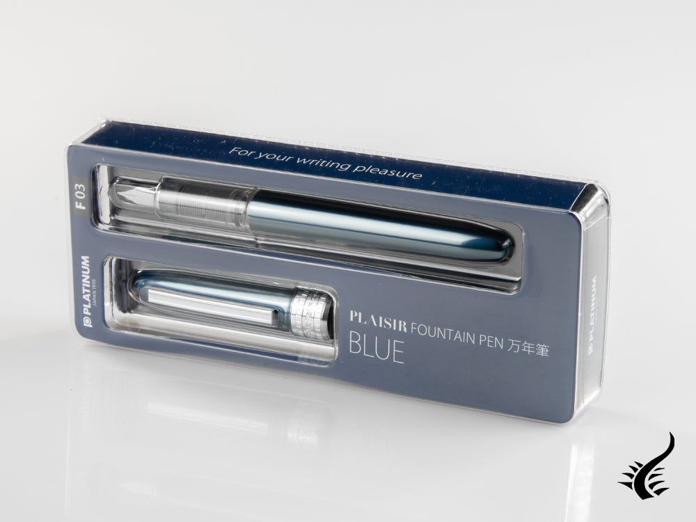 Platinum Plaisir Fountain Pen, Anodized aluminium, Blue, PGB-1000-56