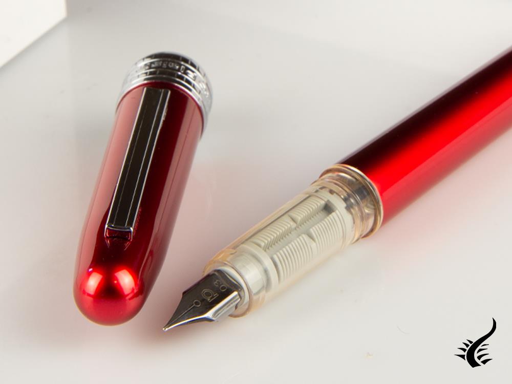 Stylo plume Platinum Plaisir, aluminium anodisé, rouge, PGB-1000-70