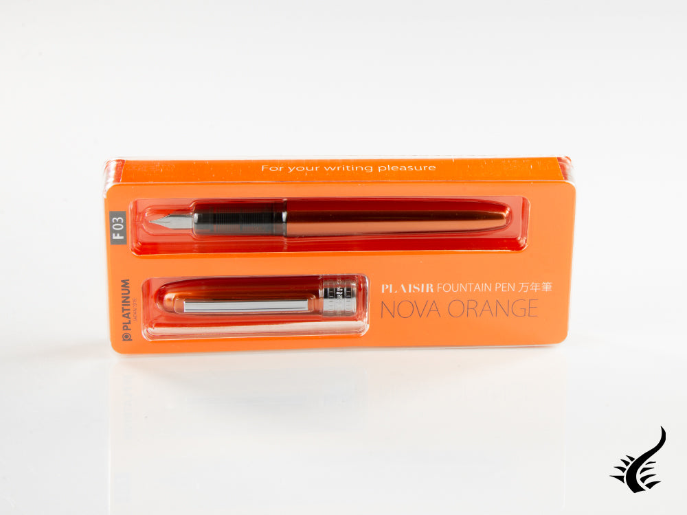 Platinum Plaisir Fountain Pen Nova Orange, Aluminium, PGB-1000-25