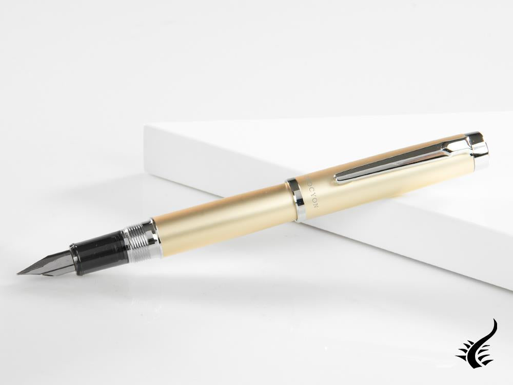 Platinum Procyon Champagne Gold Fountain Pen, Aluminium, PNS-8000-78