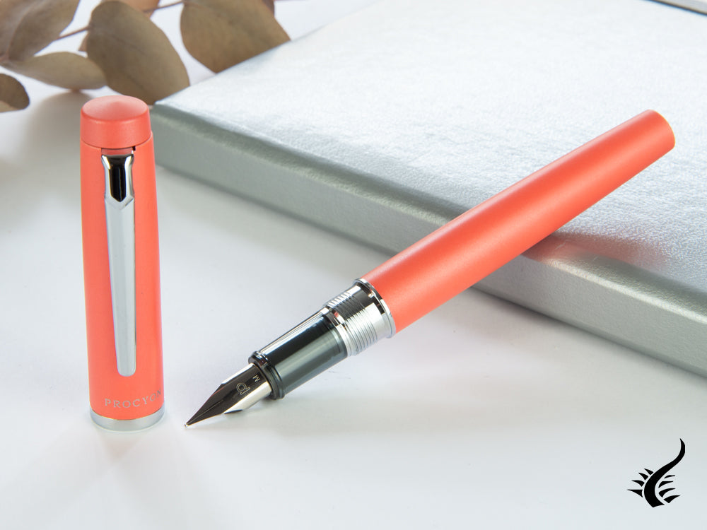 Platinum Procyon Persimmon Fountain Pen, Aluminium, Orange, PNS-5000-25