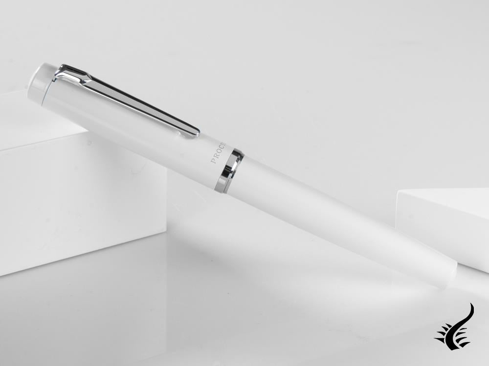 Stylo plume en porcelaine Platinum Procyon, aluminium, blanc, PNS-5000-3