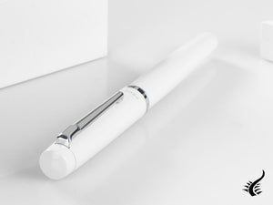 Stylo plume en porcelaine Platinum Procyon, aluminium, blanc, PNS-5000-3