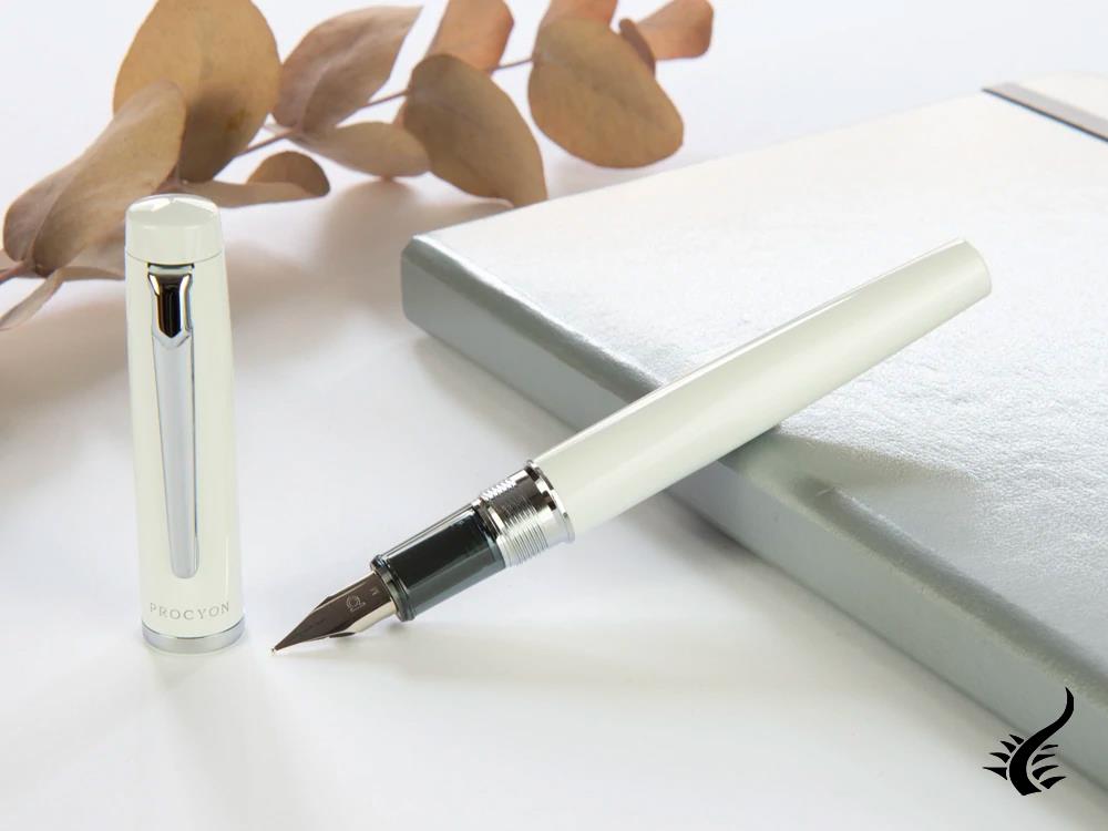 Platinum Procyon Porcelain Fountain Pen, Aluminium, White, PNS-5000-3