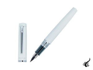 Stylo plume en porcelaine Platinum Procyon, aluminium, blanc, PNS-5000-3