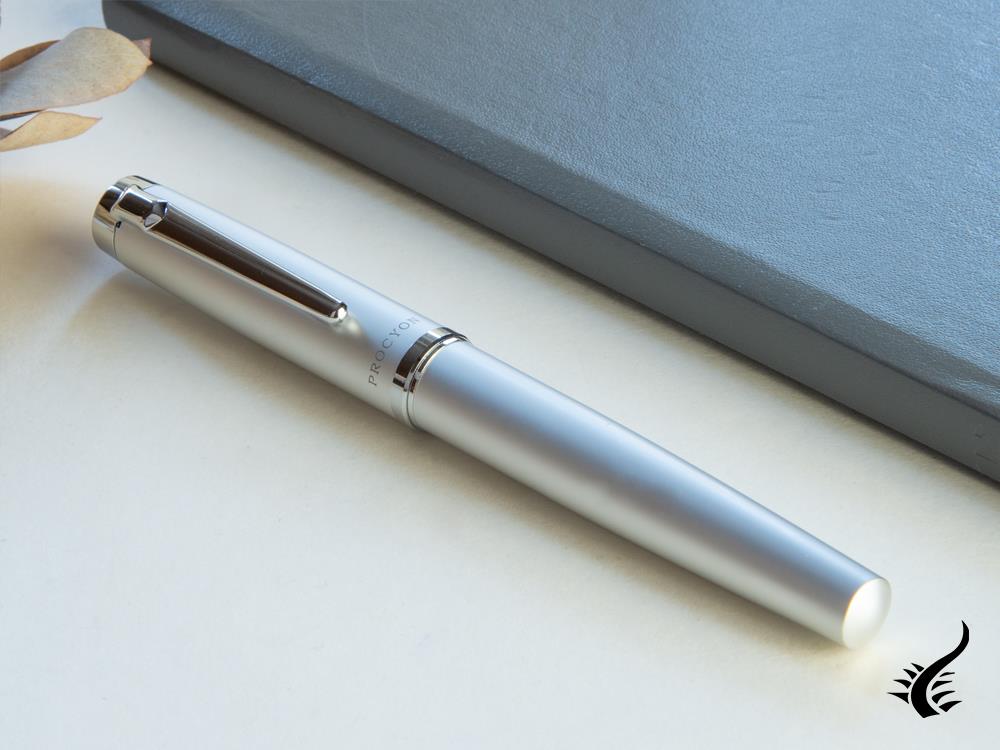 Stylo plume Platinum Procyon argent satiné, aluminium, PNS-8000-79