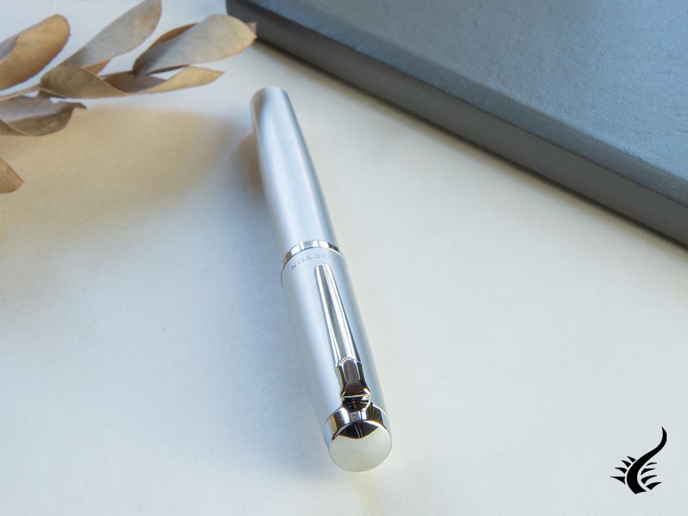 Platinum Procyon Satin Silver Fountain Pen, Aluminium, PNS-8000-79