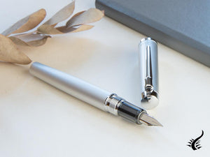 Platinum Procyon Satin Silver Fountain Pen, Aluminium, PNS-8000-79