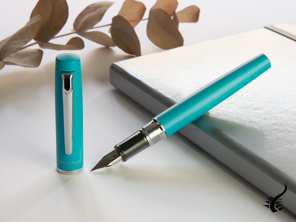 Platinum Procyon Turquoise Fountain Pen, Aluminium, Blue, PNS-5000-52