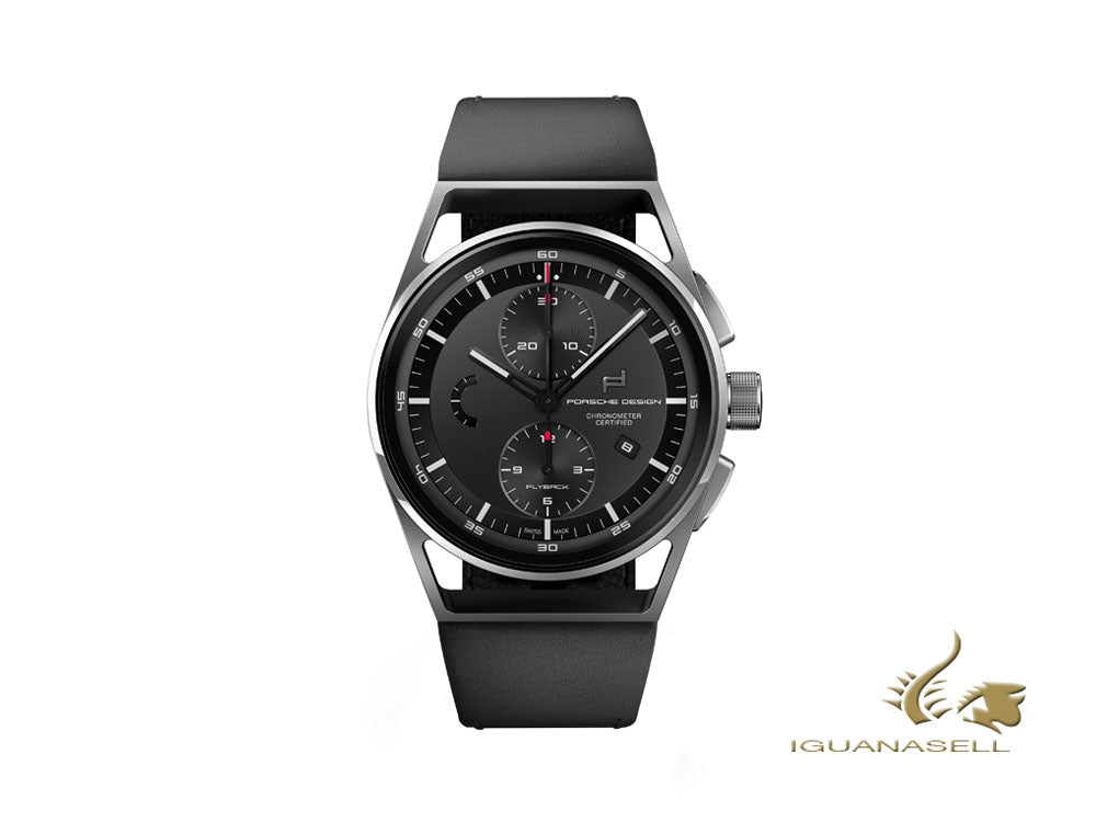 Porsche Design 1919 Chronotimer Flyback Automatic Watch Black & Leather