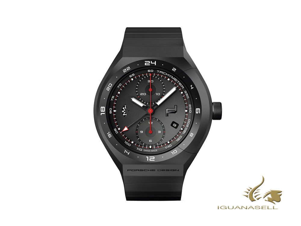 Montre automatique Porsche Design Monobloc Actuator 24h Chrono, titane, noir