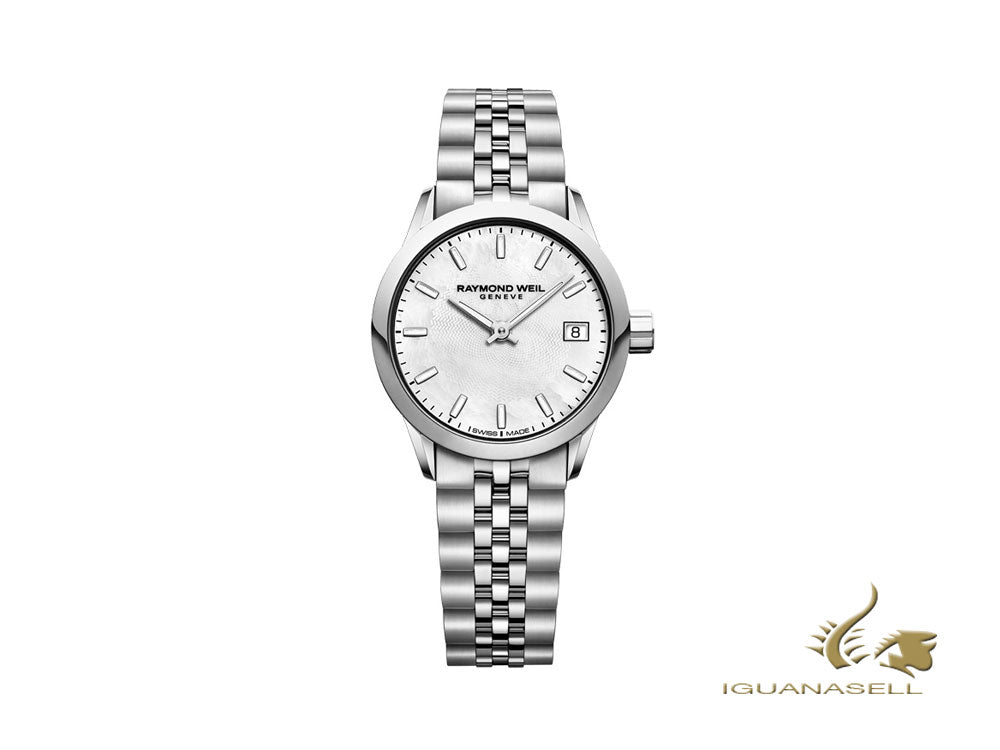 Raymond Weil Freelancer Quartz Watch, Mother of pearl, 29mm, 5626-ST-97021