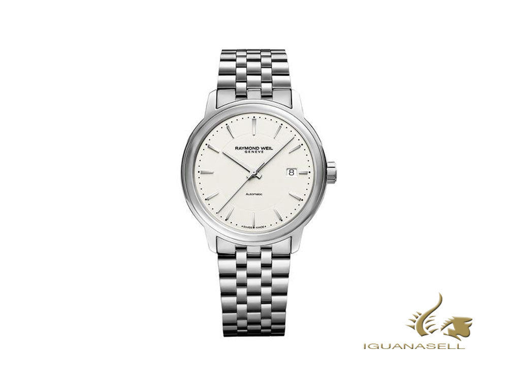 Montre automatique Raymond Weil Maestro, 40 mm, beige, jour, 2237-ST-65011