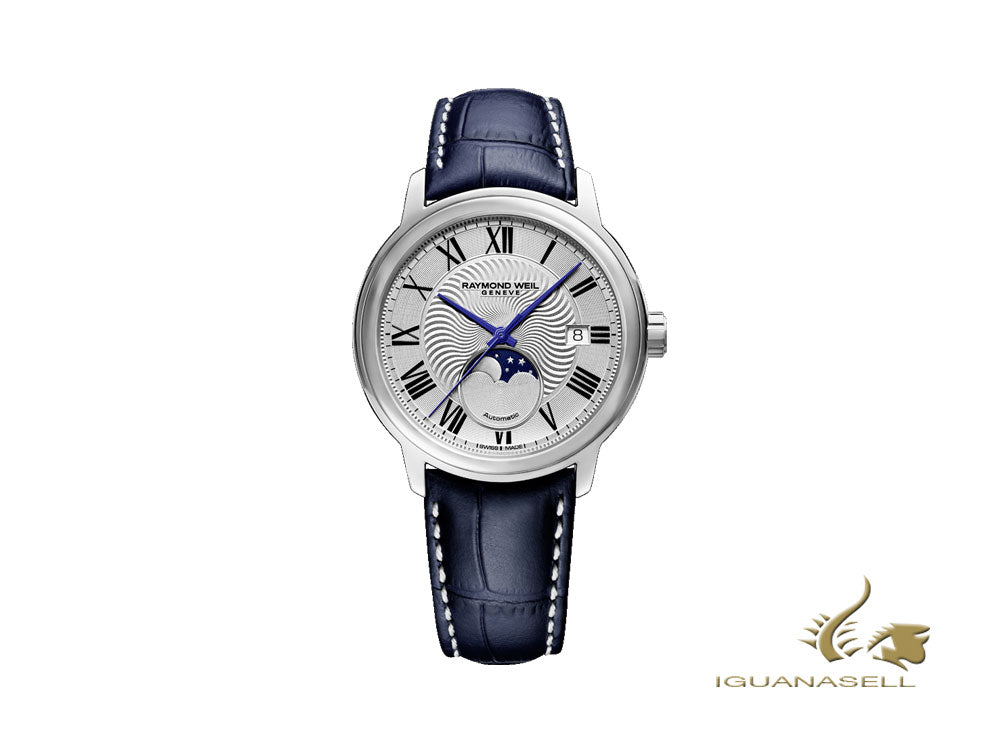 Montre automatique Raymond Weil Maestro, 40 mm, jour, phases de lune, 2239-STC-00659