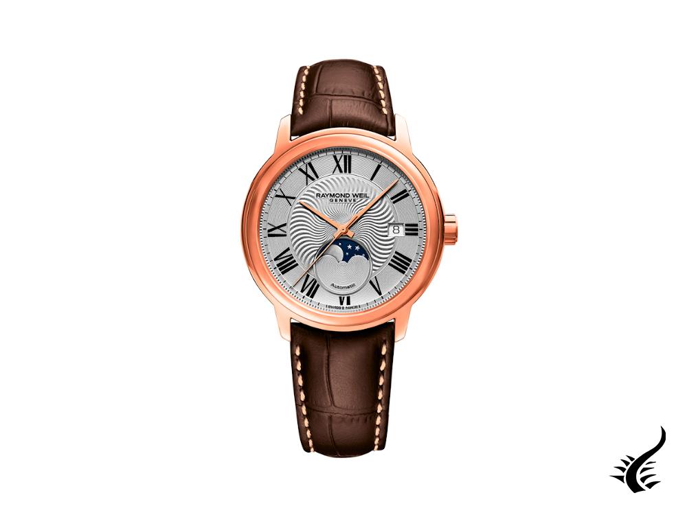 Montre automatique Raymond Weil Maestro, PVD or rose, 40 mm, jour, 2239-PC5-00659