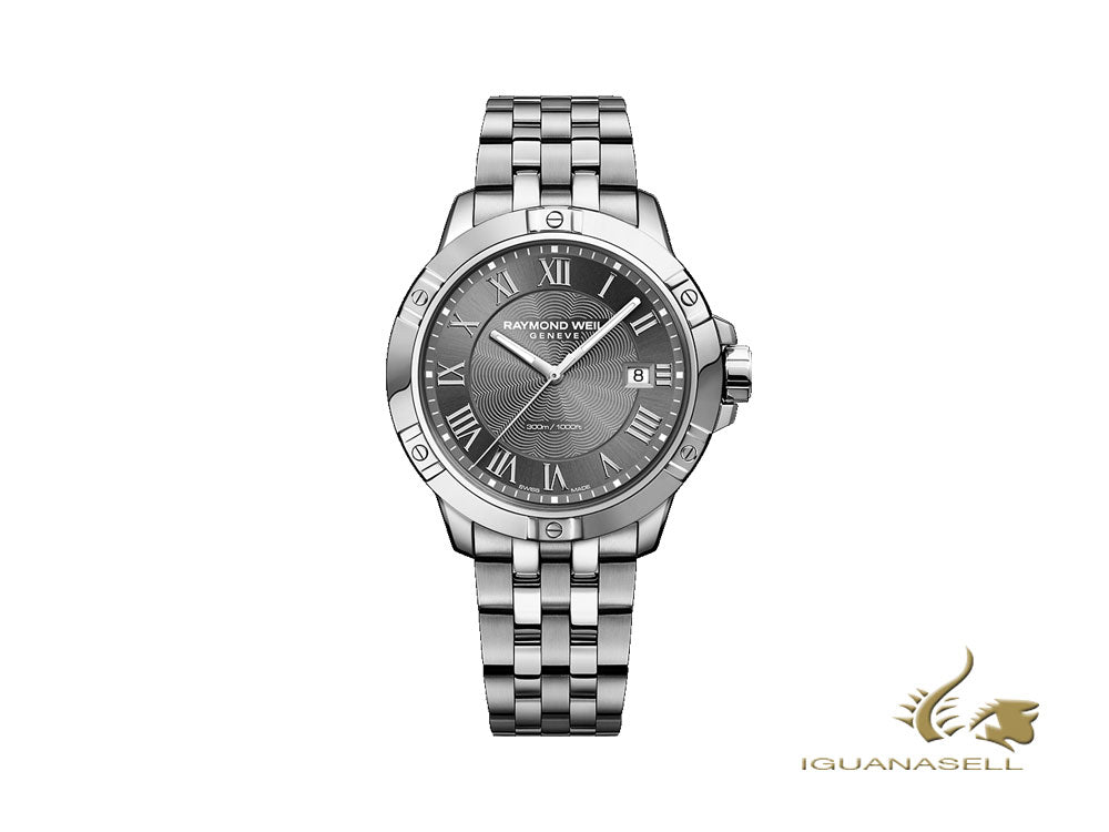 Montre à quartz Raymond Weil Tango, gris, 41 mm, verre saphir, 8160-ST-00608