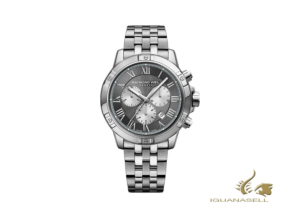 Montre à quartz Raymond Weil Tango, gris, 43 mm, chronographe, 8560-ST-00606