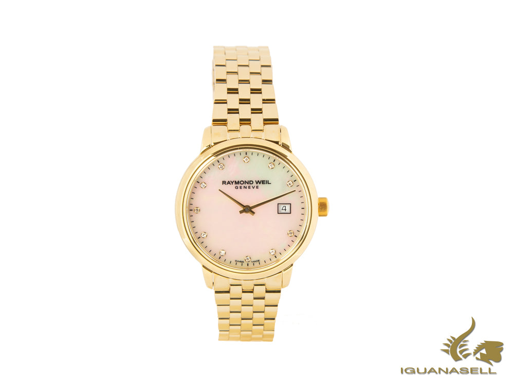 Raymond Weil Toccata Ladies Quartz Watch, Gold, Mother of pearl, 5985-P-97081